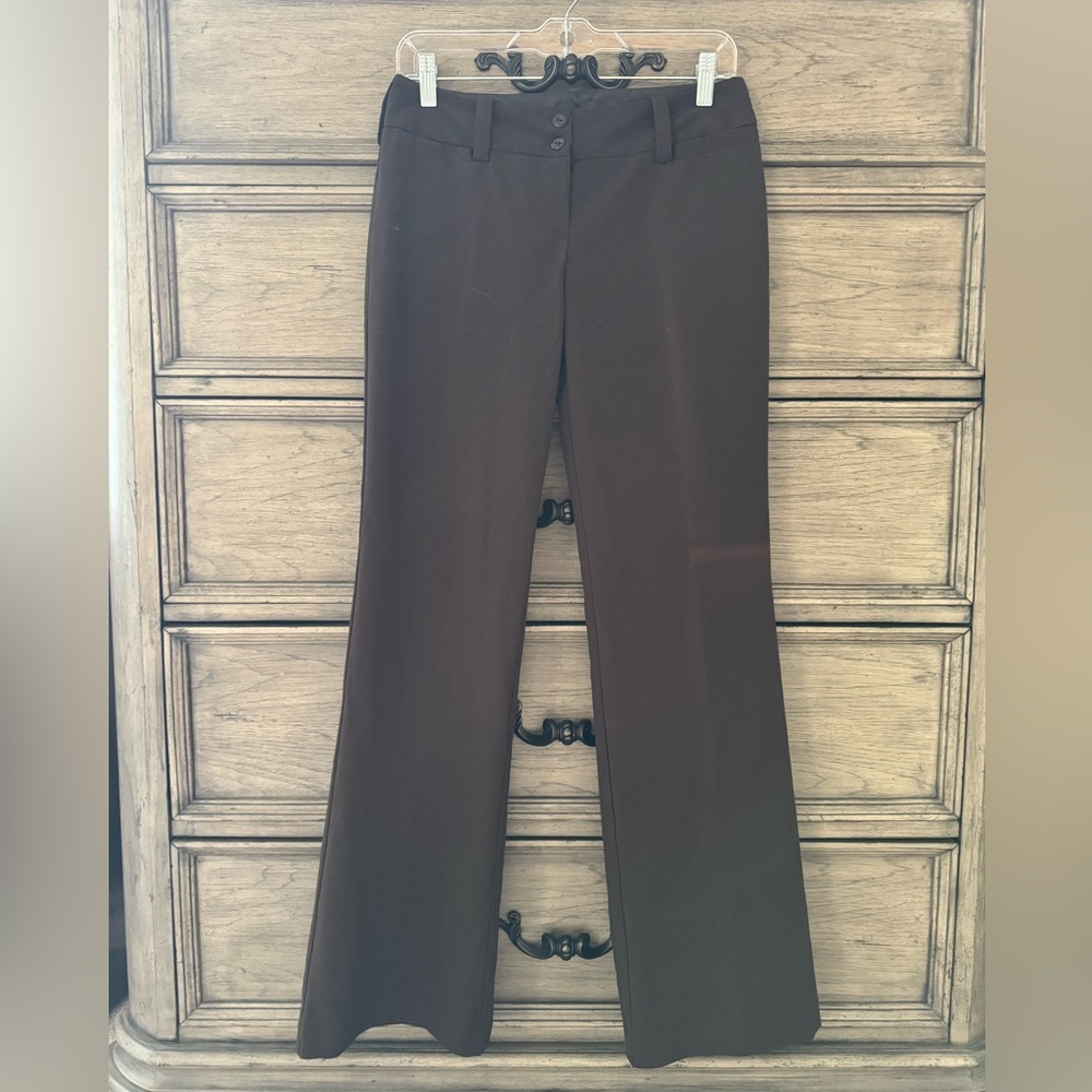 Chocolate Brown Dress Pants Women's Trousers Flare Bootcut Regular